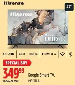 Canadian Tire Hisense google smart tv offer