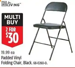 Canadian Tire For living padded vinyl folding chair black offer