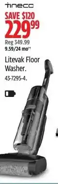 Canadian Tire Tineco litevak floor washer offer