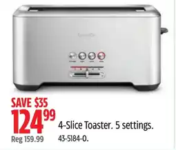 Canadian Tire Breville 4-Slice 4-Slice Toaster. 5 settings. 43-5184-0. offer