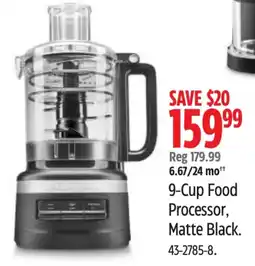 Canadian Tire Kitchenaid 9-cup food processor matte black offer