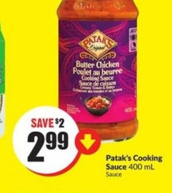 FreshCo Patak's cooking sauce offer