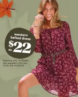 Giant Tiger western belted dress offer