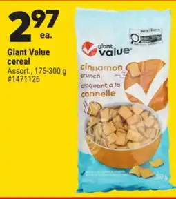 Giant Tiger Giant Value cereal offer