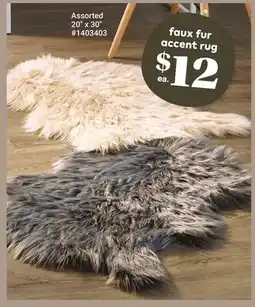 Giant Tiger faux fur accent rug offer