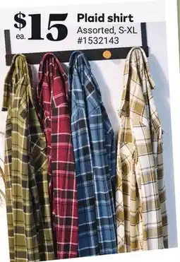 Giant Tiger Plaid shirt offer