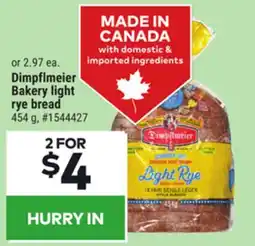 Giant Tiger Dimpflmeier Bakery light rye bread offer