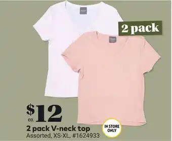 Giant Tiger 2 pack V-neck top offer