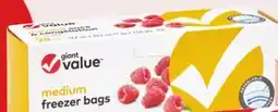 Giant Tiger Giant Value freezer bags offer