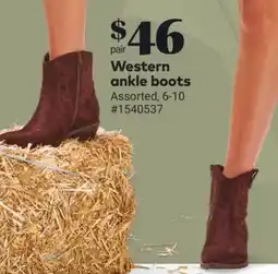 Giant Tiger Western ankle boots offer
