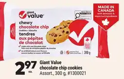 Giant Tiger Giant Value chocolate chip cookies offer