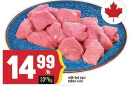 Marché Adonis Milk-fed veal cubes halal offer