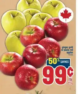 Marché Adonis Ginger gold or paula red apples offer