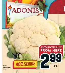 Marché Adonis Local cauliflower offer
