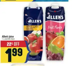 Marché Adonis Allen's juice offer