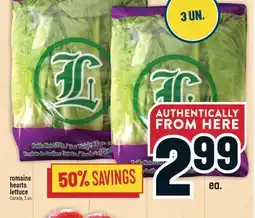 Marché Adonis Romaine hearts lettuce offer