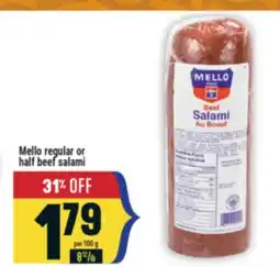 Marché Adonis Mello regular or half beef salami offer