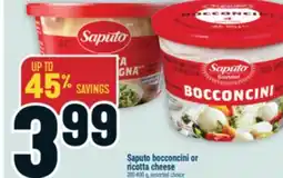 Marché Adonis Saputo bocconcini or ricotta cheese offer