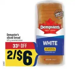 Marché Adonis Dempster's sliced bread offer