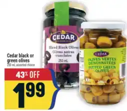 Marché Adonis Cedar black or green olives offer