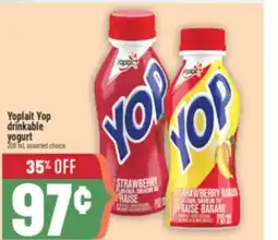 Marché Adonis Yoplait Yop drinkable yogurt offer
