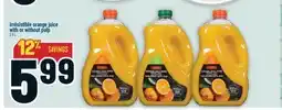Marché Adonis Irrésistible orange juice with or without pulp offer