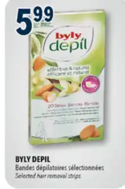 Familiprix BYLY DEPIL Selected hair removal strips offer