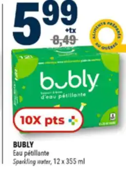 Familiprix Bubly Sparkling Water, 12 x 355 ml offer