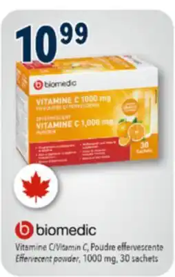 Familiprix BIOMEDIC, Vitamin C, Effervecent powder, 1000 mg, 30 sachets offer