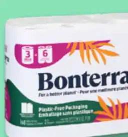 Familiprix BONTERRA Bathroom tissue, 9 triple/triple rolls or Paper towels, 3 mega rolls offer