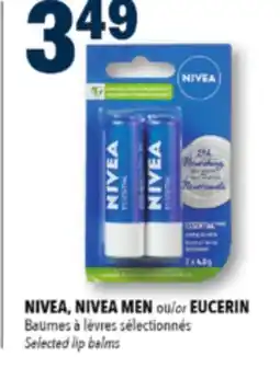 Familiprix NIVEA, NIVEA MEN or EUCERIN Selected lip balms offer