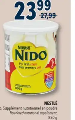 Familiprix NESTLÉ, Nido, Powdered nutritional supplement, 850 g offer