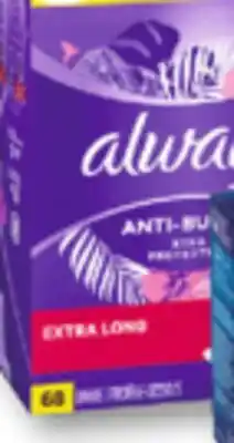 Familiprix Always Anti-Bunch Xtra Protection liners extra long 68un offer