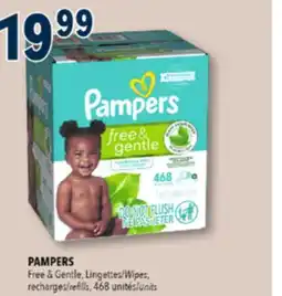Familiprix PAMPERS, Free & Gentle, Wipes, refills, 468 units offer