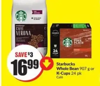 FreshCo Strabucks whole bean k cups offer