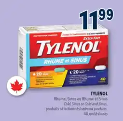 Familiprix TYLENOL, Sinus or Cold and Sinus, selected products, 40 units offer