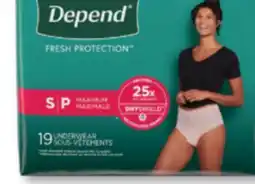 Familiprix DEPEND, Selected products and sizes offer