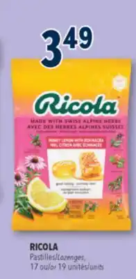 Familiprix RICOLA Lozenges, 17 or 19 units offer