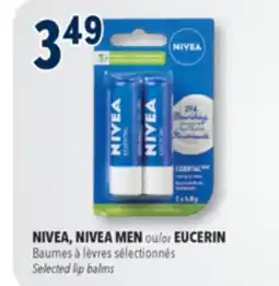 Familiprix Nivea caring lip balm Essential 2x4.8g offer