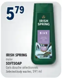 Familiprix IRISH SPRING, Selected body washes, 591 ml offer