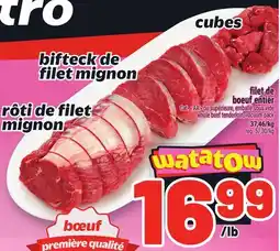 Metro FILET DE BOEUF ENTIER | WHOLE BEEF TENDERLOIN offer