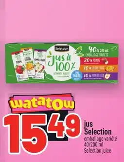 Metro JUS SELECTION | SELECTION JUICE offer