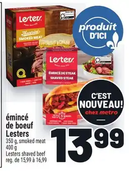 Metro ÉMINCÉ DE BOEUF LESTERS | LESTERS SHAVED BEEF offer