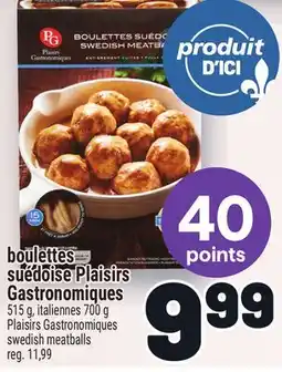 Metro BOULETTES SUÉDOISE PLAISIRS GASTRONOMIQUES | PLAISIRS GASTRONOMIQUES SWEDISH MEATBALLS offer