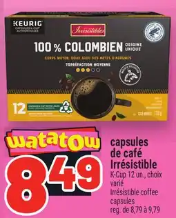 Metro CAPSULES DE CAFÉ IRRÉSISTIBLE | IRRÉSISTIBLE COFFEE CAPSULES offer