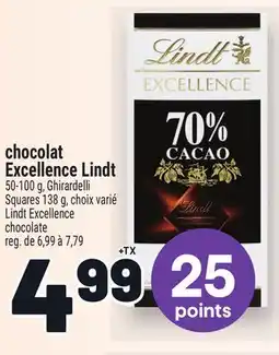 Metro CHOCOLAT EXCELLENCE LINDT | LINDT EXCELLENCE CHOCOLATE offer