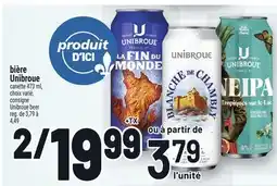 Metro BIÈRE UNIBROUE | UNIBROUE BEER offer