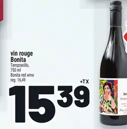 Metro VIN ROUGE BONITA | BONITA RED WINE offer