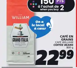 IGA CAFÉ WILLIAM COFFEE BEANS offer