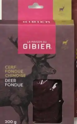 IGA LA MAISON DU GIBIER FROZEN GAME MEAT FOR CHINESE FONDUE offer